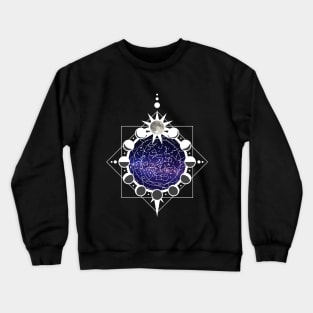 Constellations and Lunar Phases Crewneck Sweatshirt